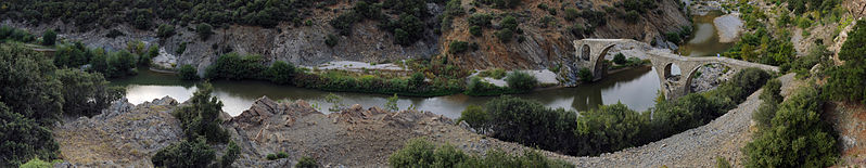798px 20100923 Kompsatos Bridge Polyanthos Rhodope Thrace Greece Panorama