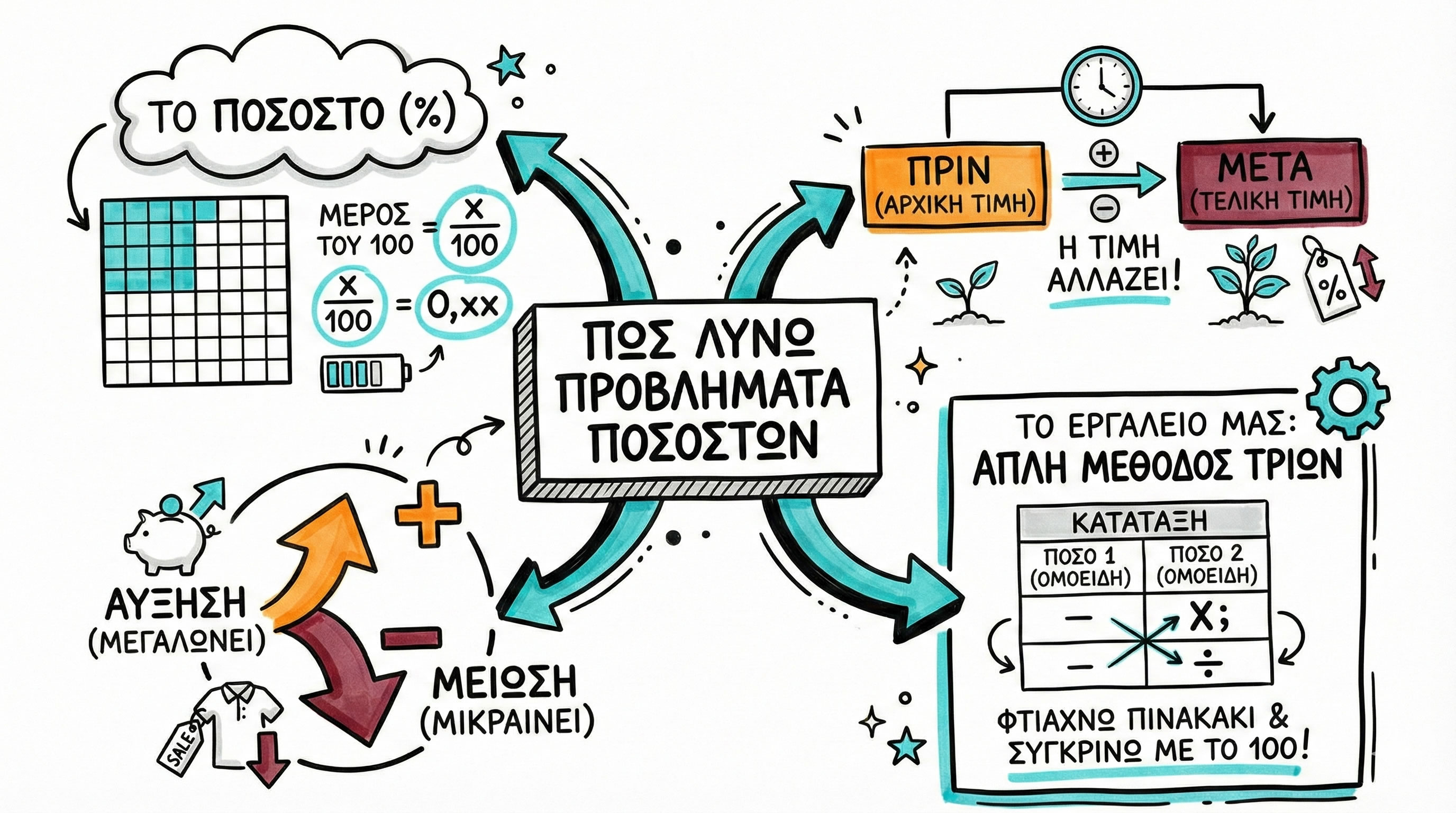 03.44 Πώς λύνω προβλήματα ποσοστών