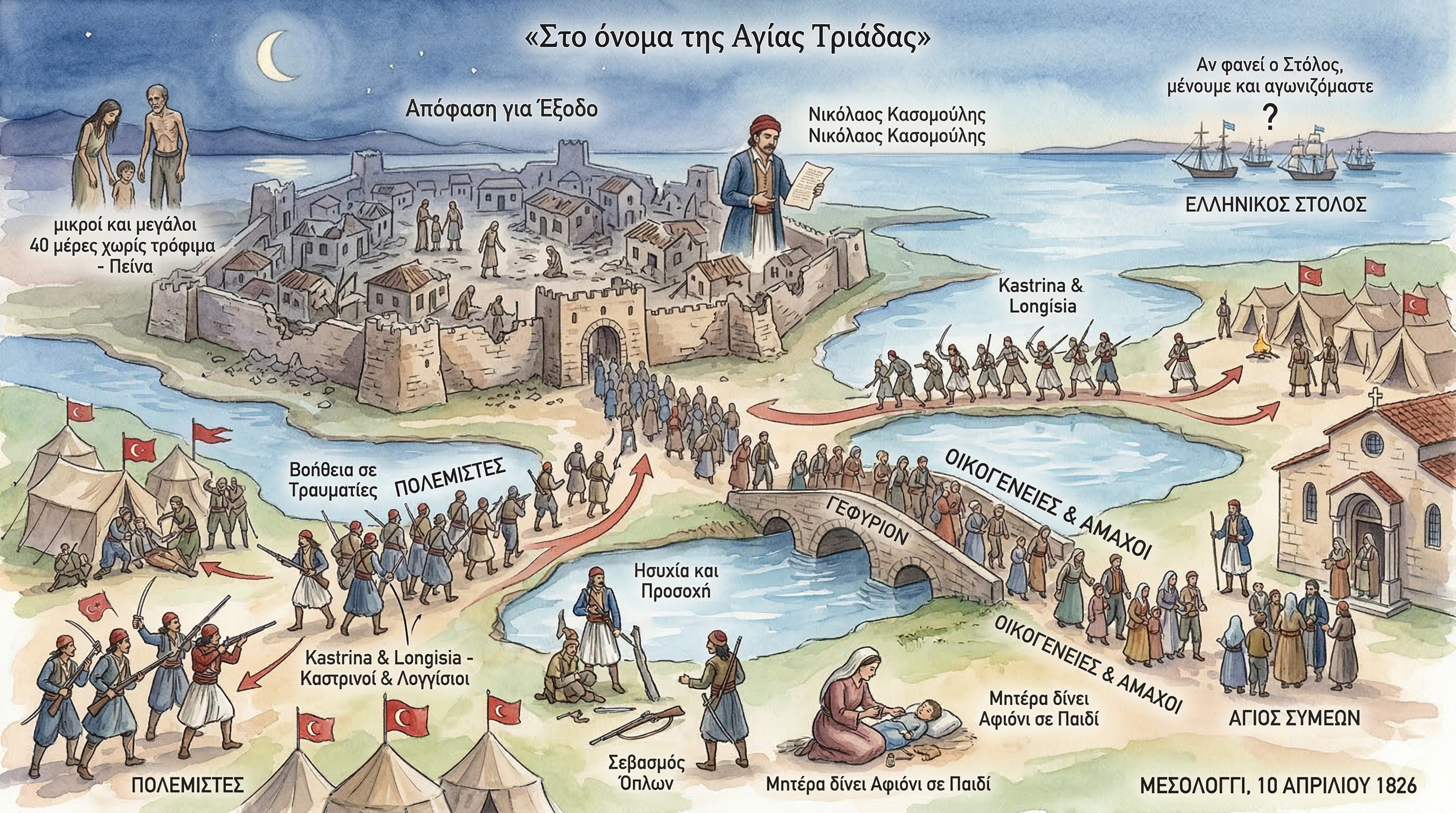 Νικόλαος Κασομούλης   Απόφαση για Έξοδο