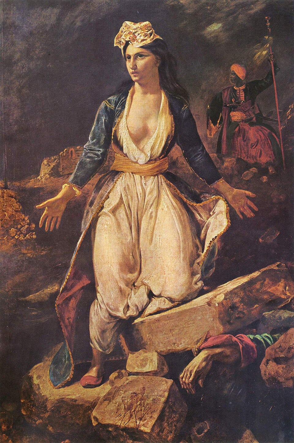 Eugène Delacroix La Grèce sur les ruines de Missolonghi (1826)
