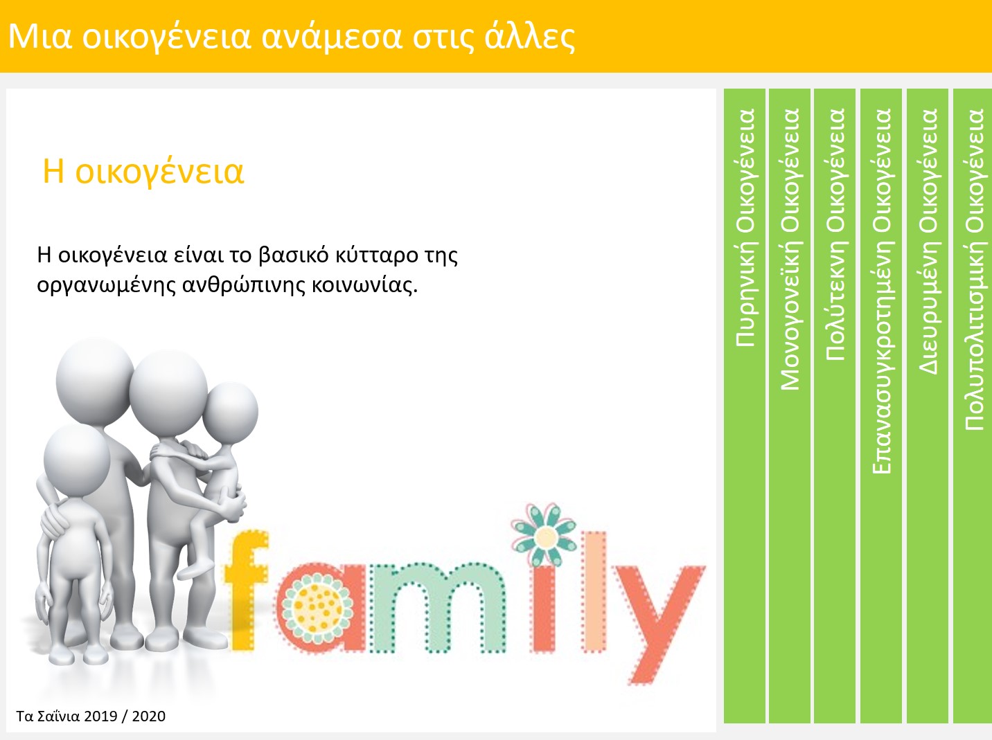 mia oikogeneia anamesa stis alles
