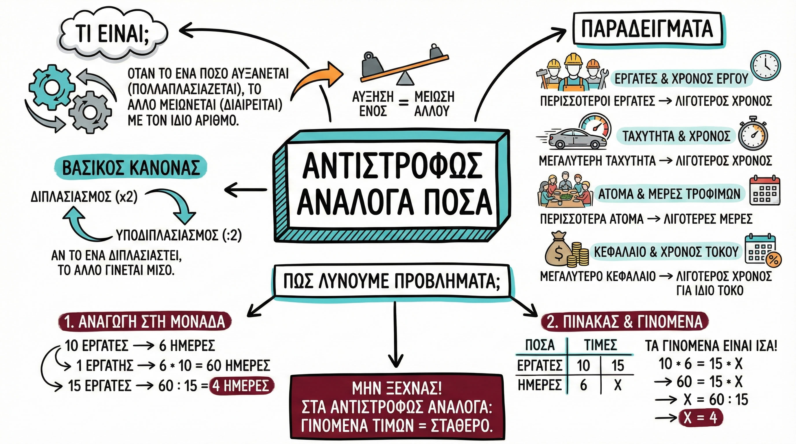 03.36 Ποσά αντιστρόφως ανάλογα